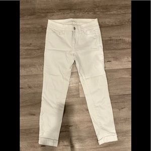Loft White Modern Skinny Ankle Pants